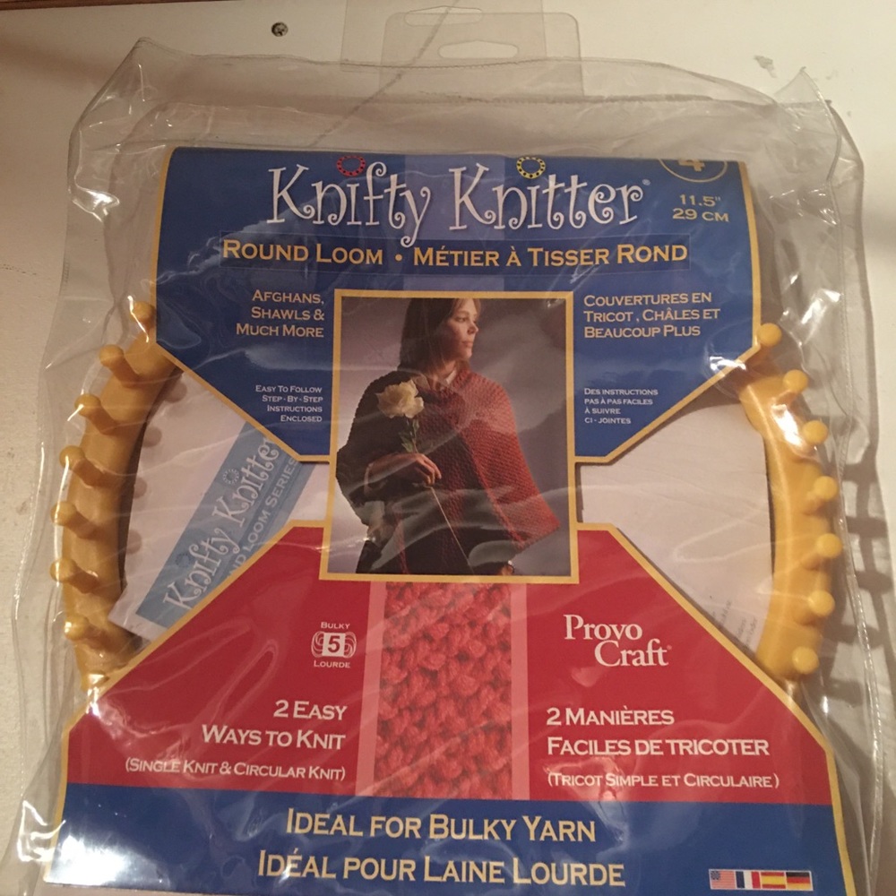 Knifty Knitter large yellow loom Provo Craft